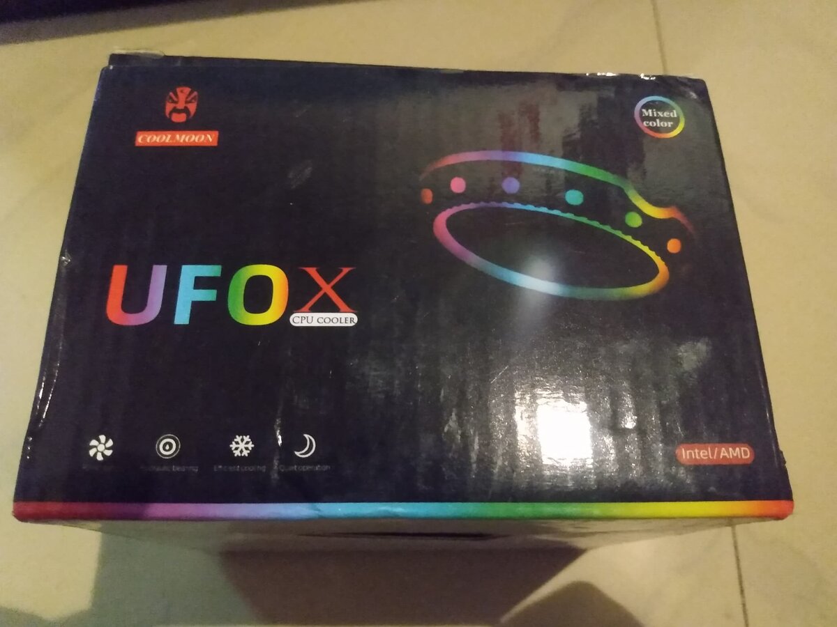 UFO X CPU coolmoon rgb cpu cooler.