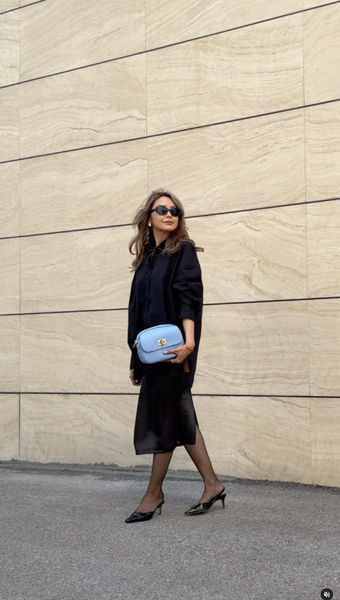 сумка голубая