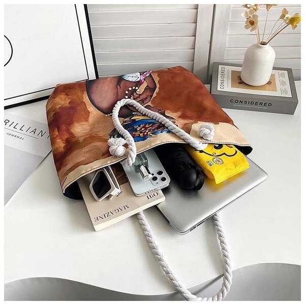 Sac à main en toile colorée