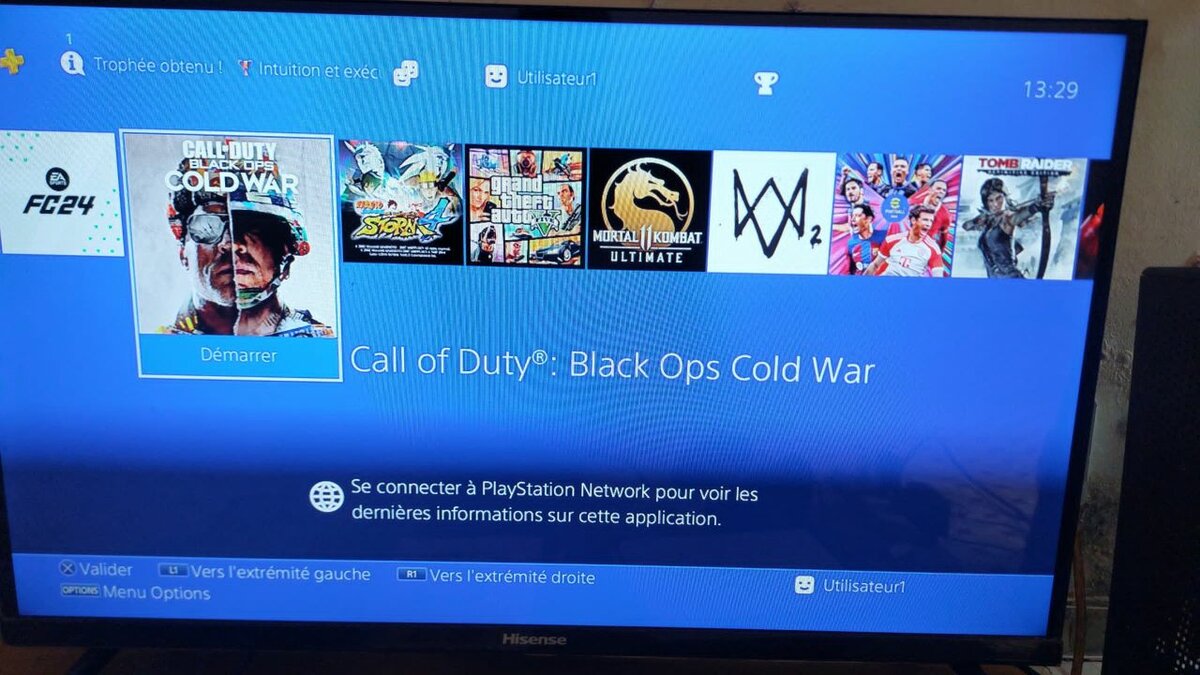 Console PS4 avec manette sans fil