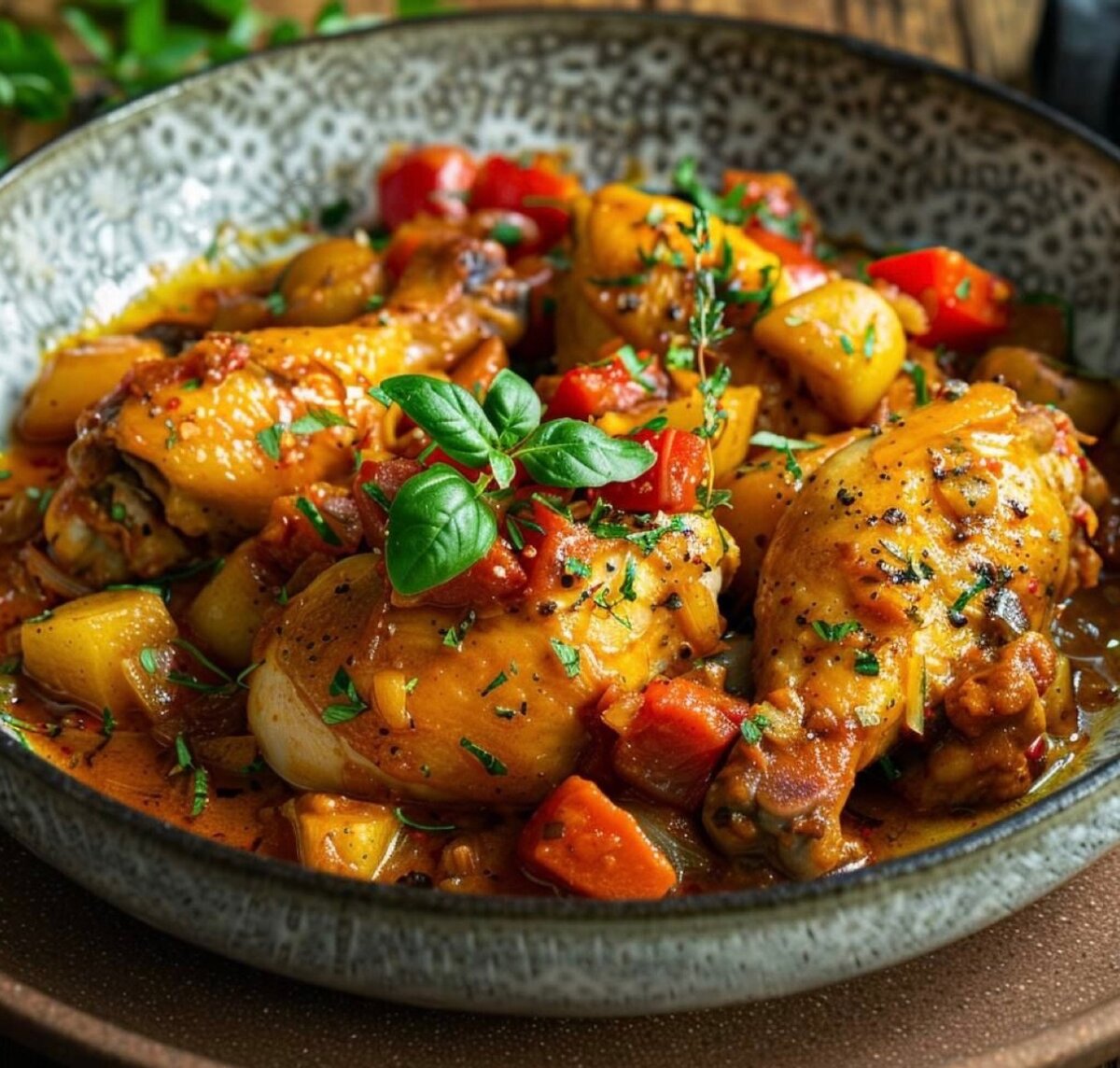 POULET à l´ail - POMME DE TERR