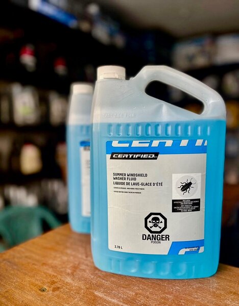 CERTIFIED  windshield washer fluid imported from Canada