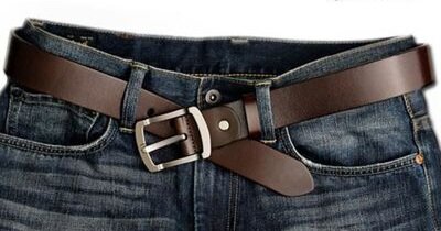 Ceinture en cuir marron élégante