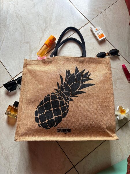 Sac cabas imprimé ananas