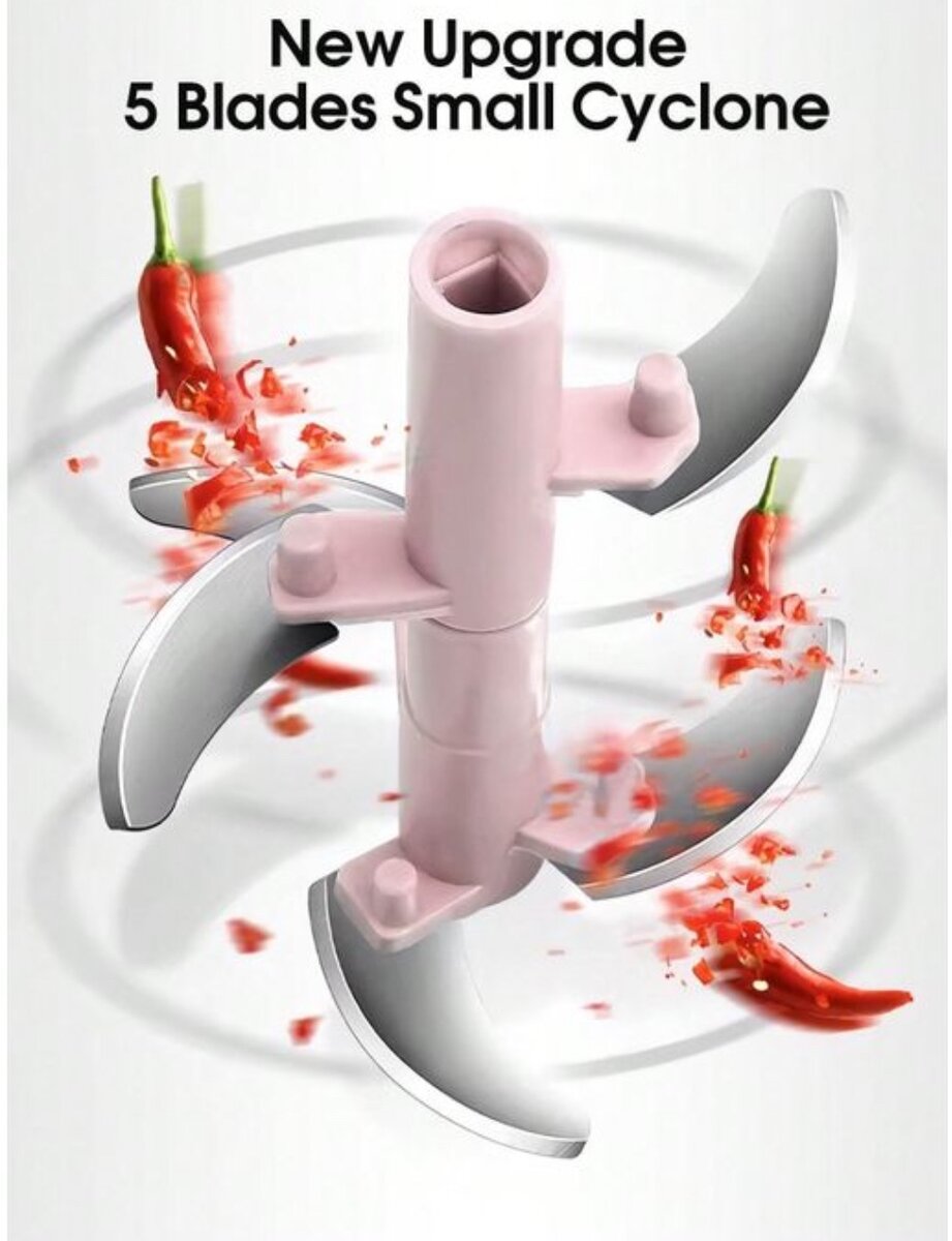 Manual Food Processor Vegetable Chopper, Portable Hand Pull