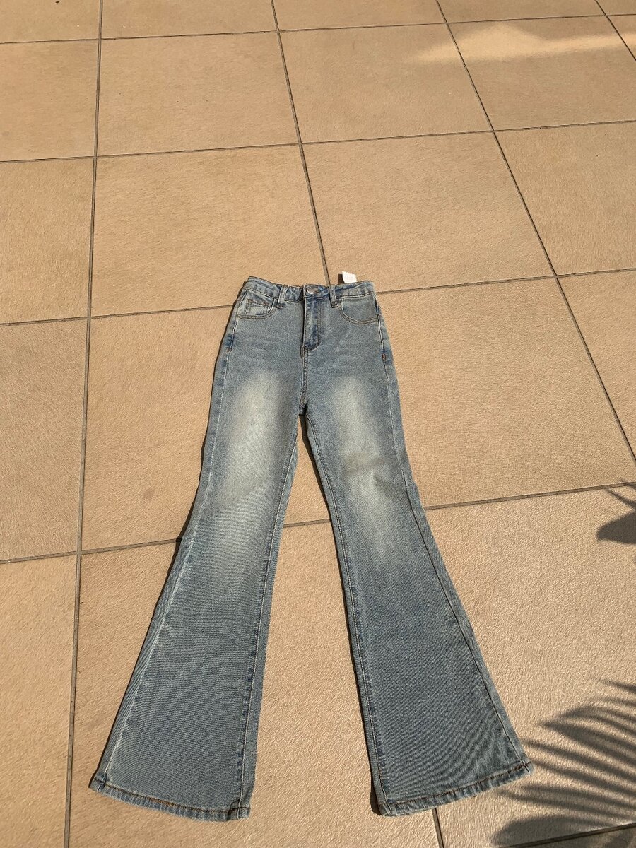 pantalon jean patte d eph shein