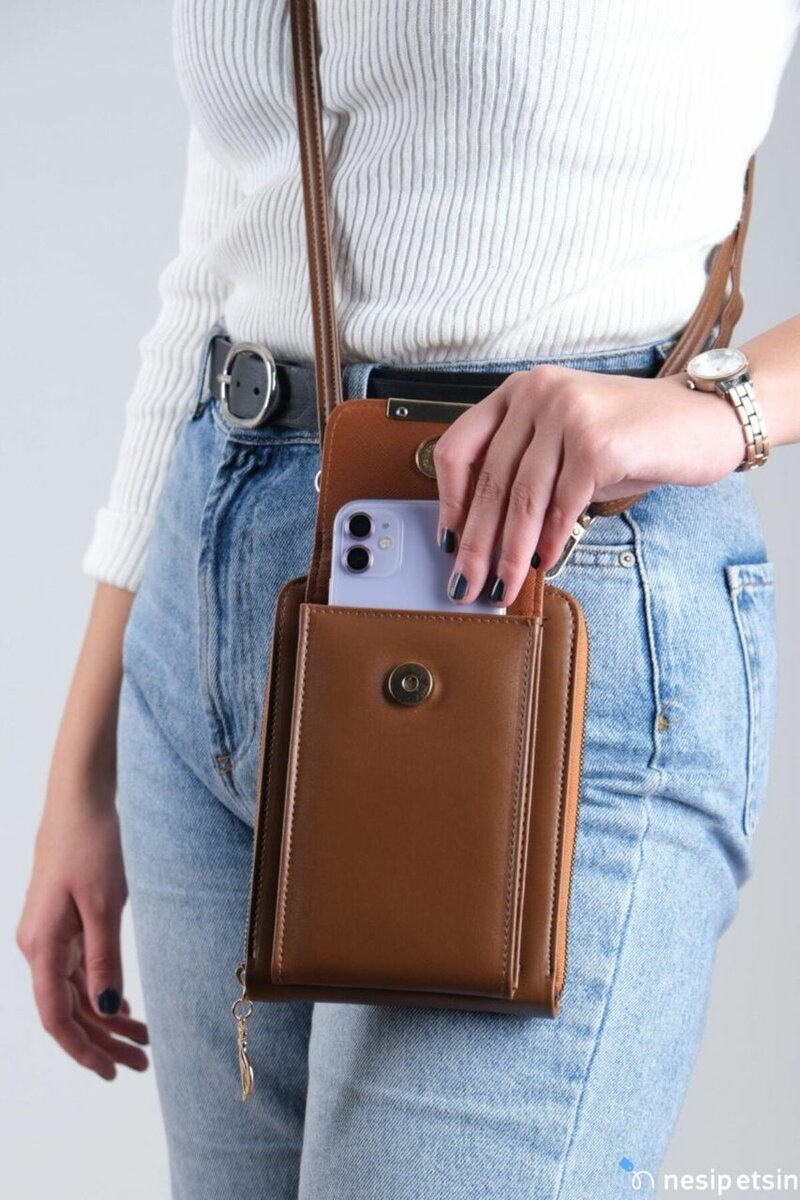 Sac bandoulière multifonction cuir femme