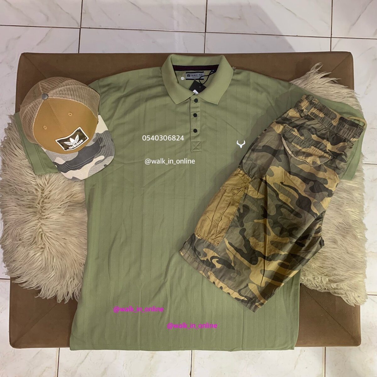 New Lacoste, cap and cago short