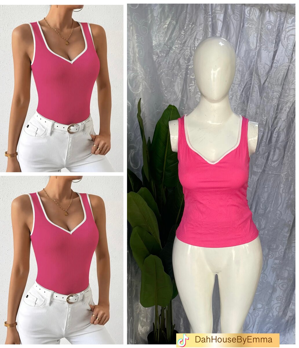 Débardeur rose vif féminin