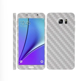 Samsung Galaxy Note 5 White Carbon Fiber Texture Mobile Skin