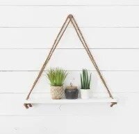 Wall Mount Rope Hanging Floating Rack Shelves for Home Office and Room Wall Decor