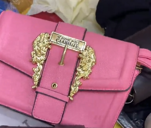 Women's beautiful bag with pink Strap