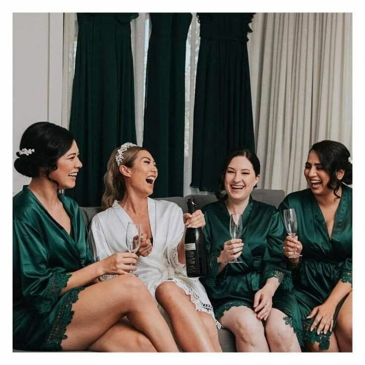 Peignoir mariée et demoiselles d'honneur