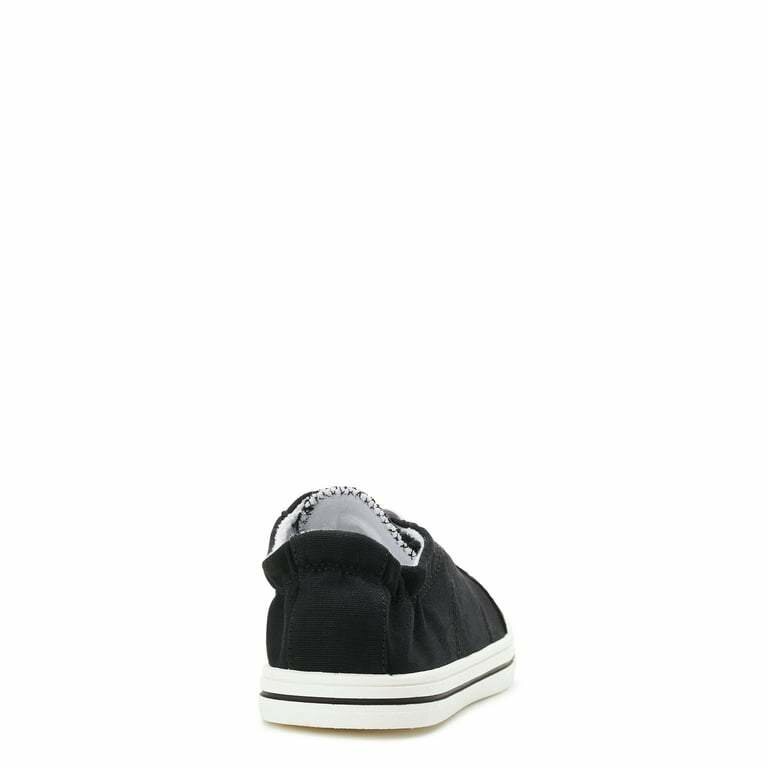 Wonder Nation Little Girl & Big Girl Canvas Bump Toe Sneaker
