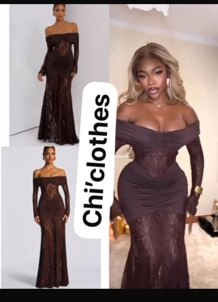 Robe longue en dentelle élégante