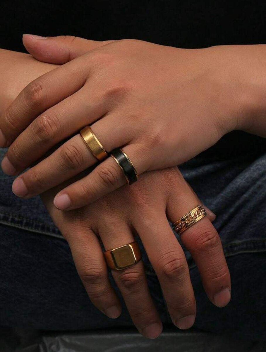 Ensemble de bagues élégantes pour hommes