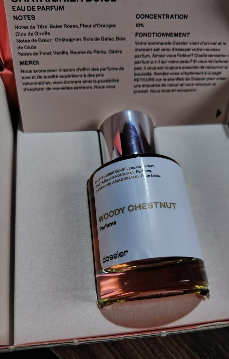 Parfum Dossier Ambery Vanille