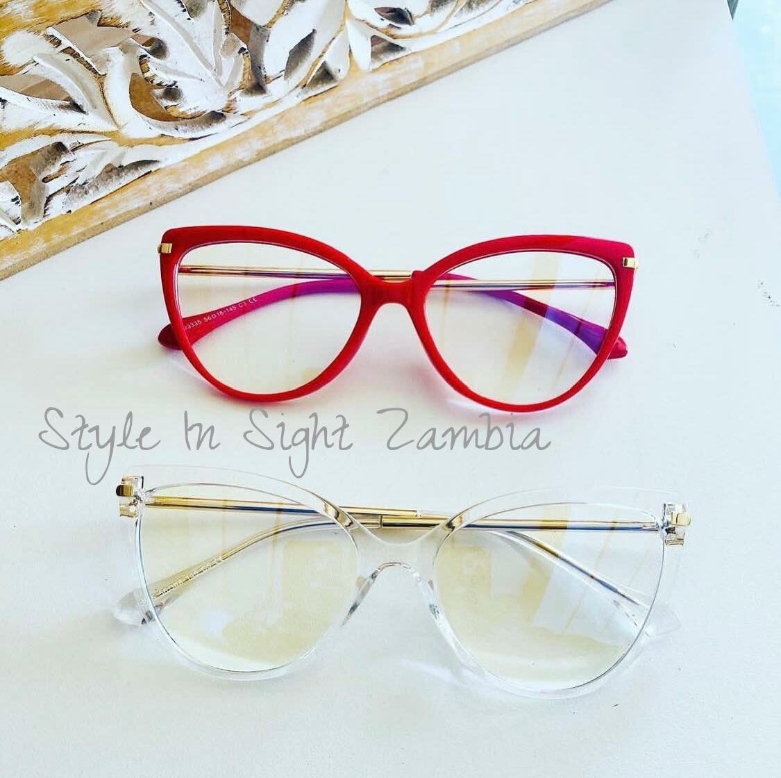 Image glasses, in glossy frame, for work at the computer and telephone with protection against screen radiation