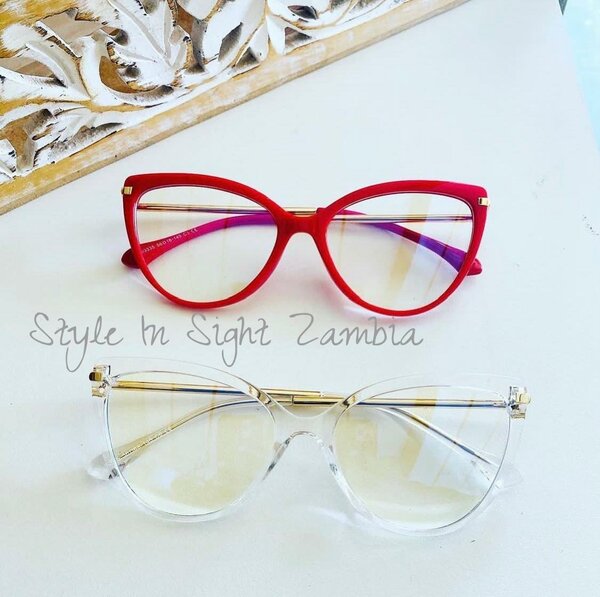 Image glasses, in glossy frame, for work at the computer and telephone with protection against screen radiation