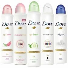 100ml monogotas@ 35gh,bodycology @ 70gh, dove deodorant @ 45