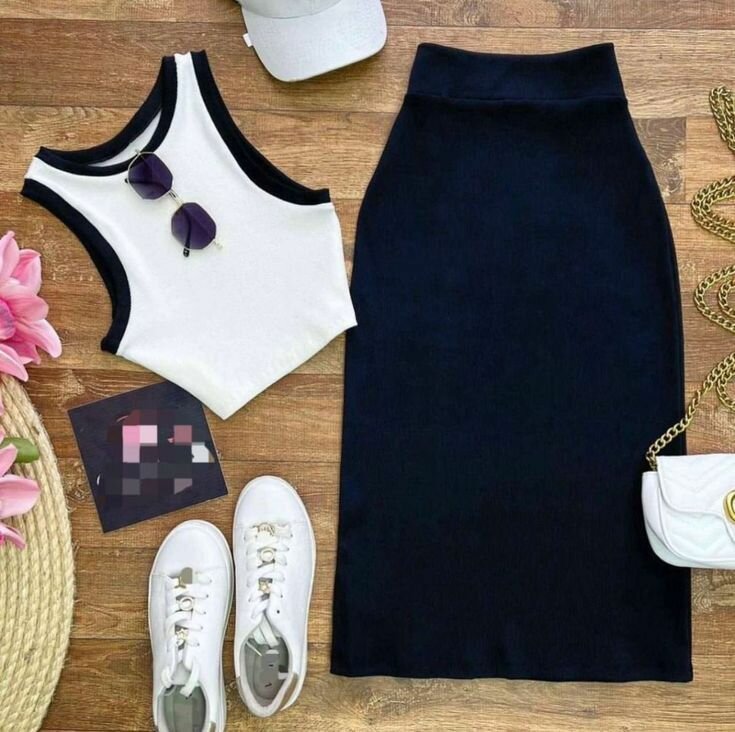 Jupe crayon tendance et haut