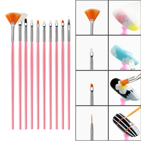 Ensemble de Pinceaux à Ongles 15 Pièces