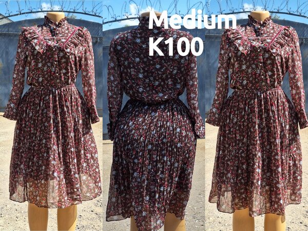 Beautiful and high-quality women's dress made of salaula silk