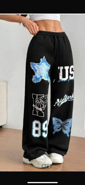 Pantalon sport imprimé rétro