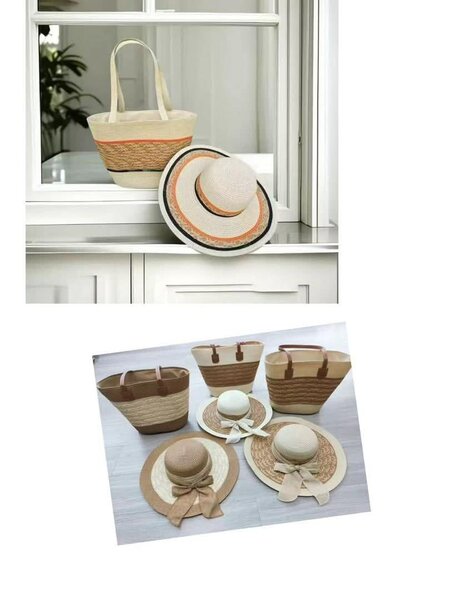 Set de Plage Chapeau et Sac en Paille