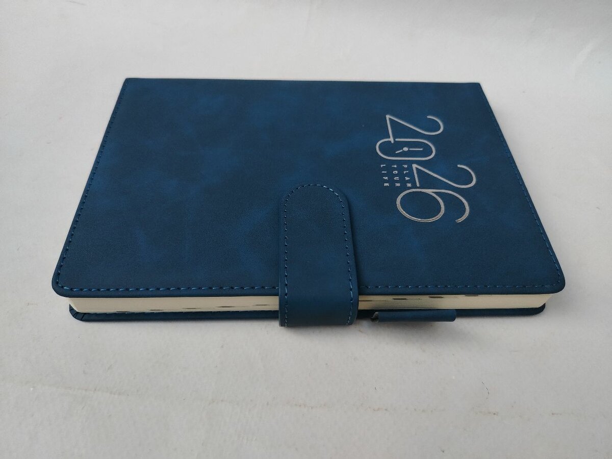 Agenda 2026 en cuir Bleu Nuit