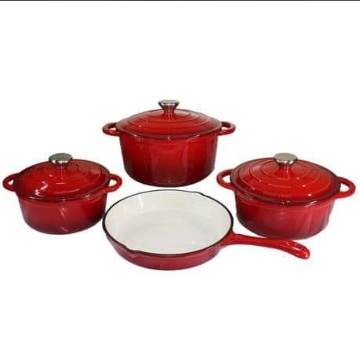 DSP 7pcs Heavy nonstick cookware set-Red