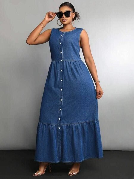 Robe en Jean Élégante Femme