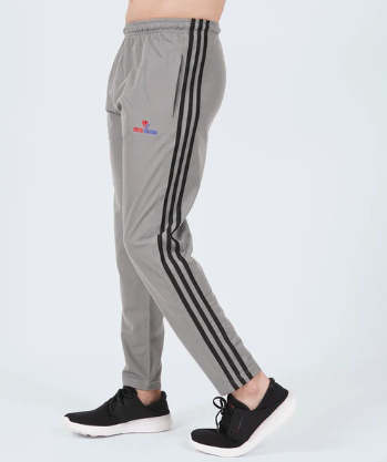 black & grey Side Stripe trousers