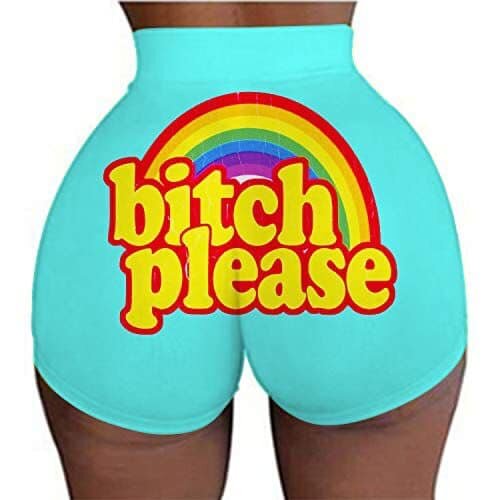 Printed booty shorts