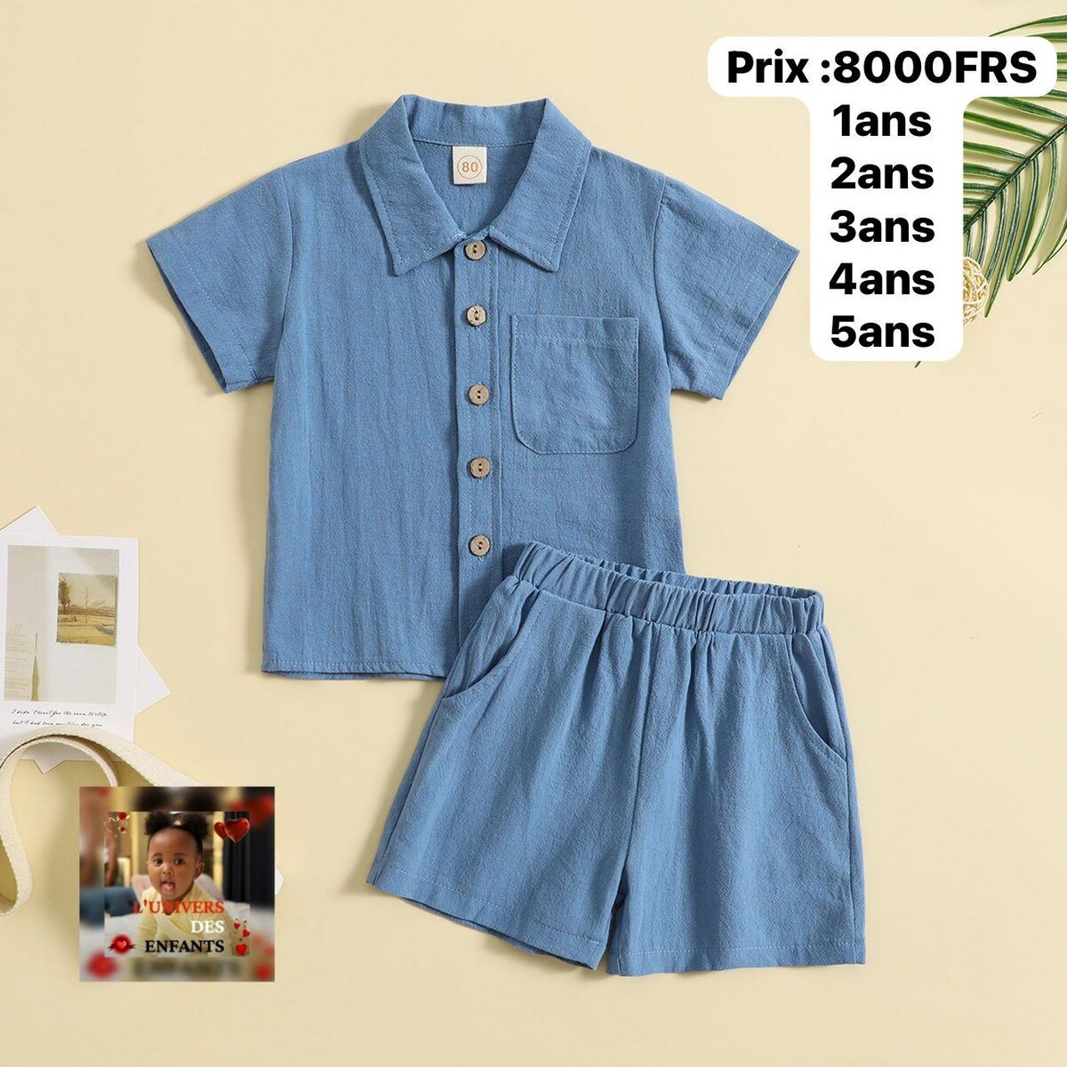 Complets 2 pieces pour garcons