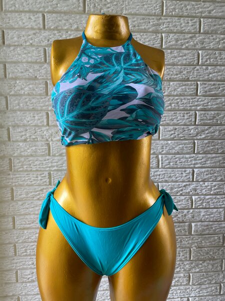 Bikini femme à motif tropical