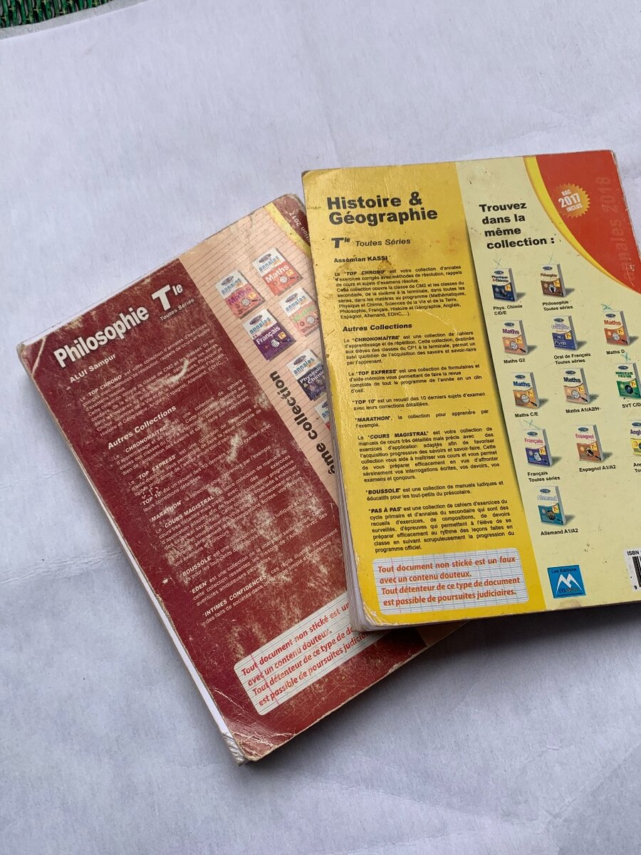 Manuels scolaires Philosophie et Histoire