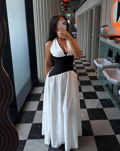 Robe élégante bicolore