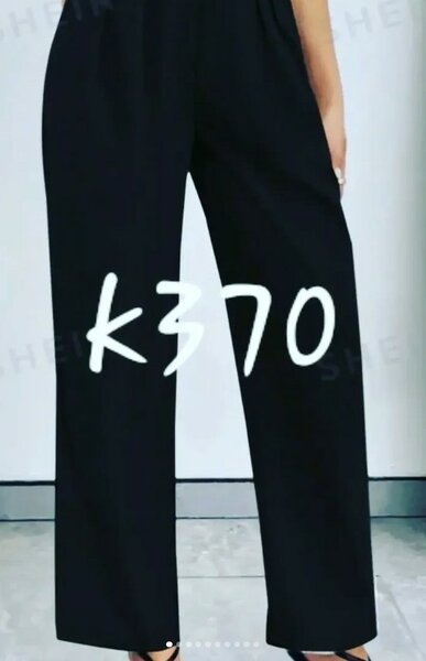 Black straight trousers