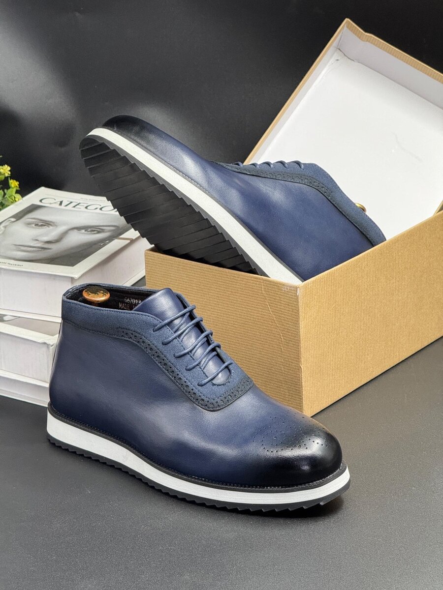 BERLUTI NAVY AND WHITE