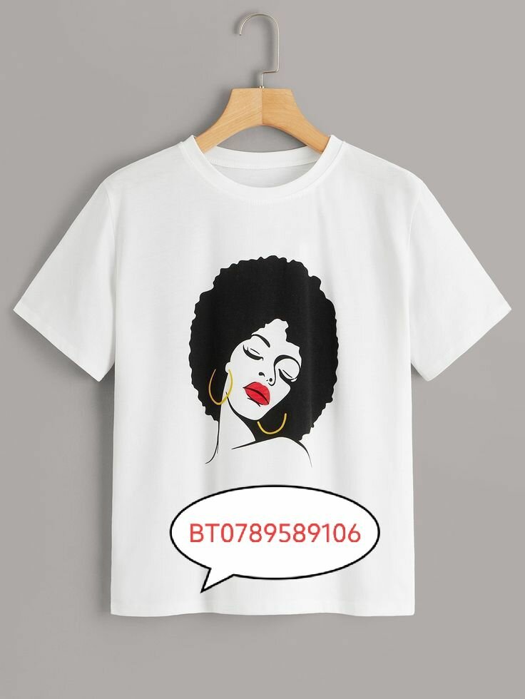 T-shirt artistique afro féminine