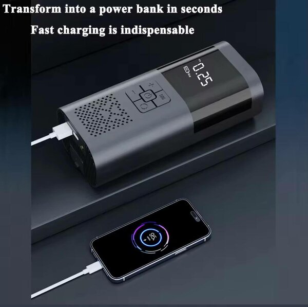 Emergency Car Jump starter with tyre inflator