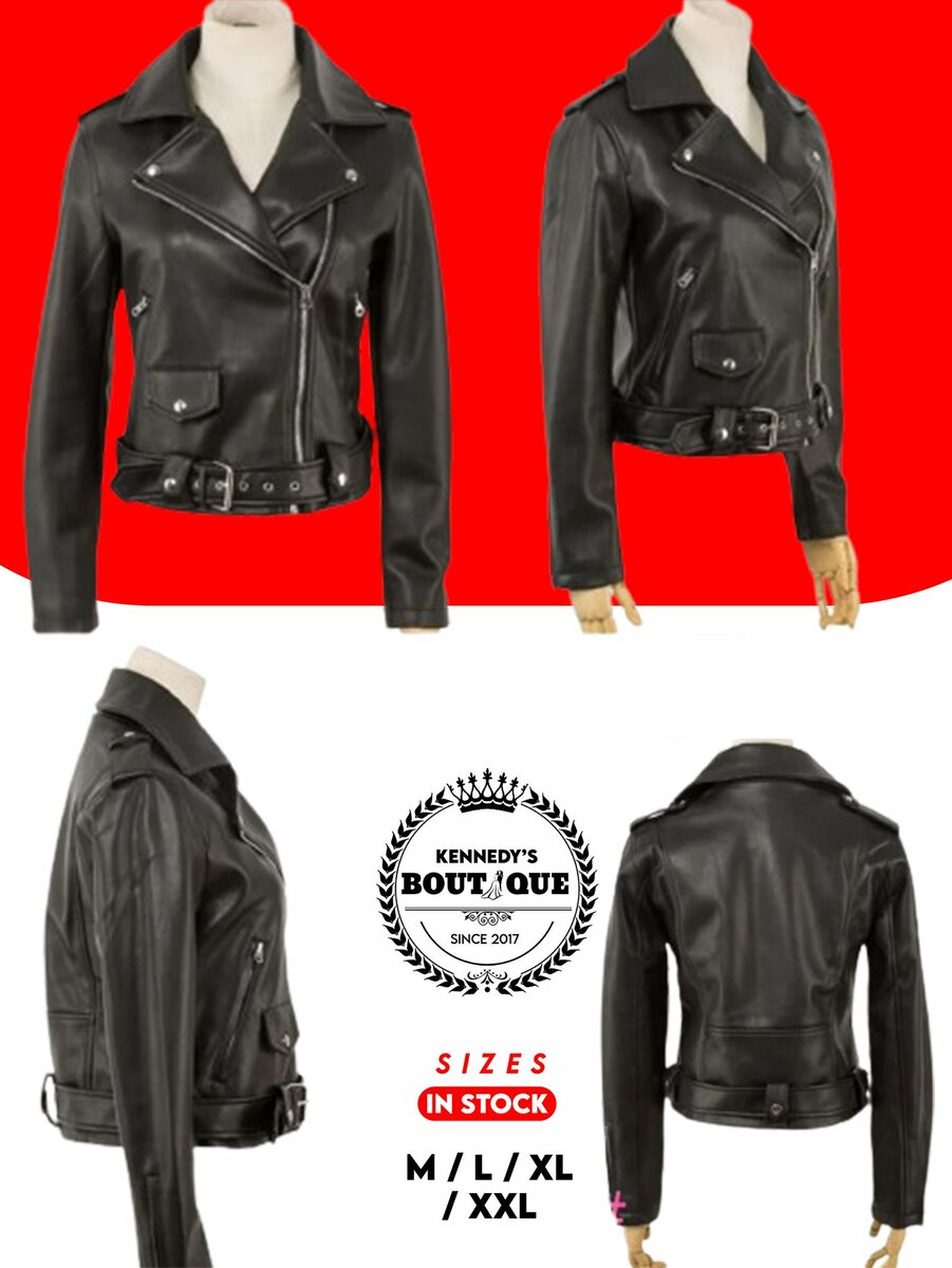 Stylish women's leather jacket