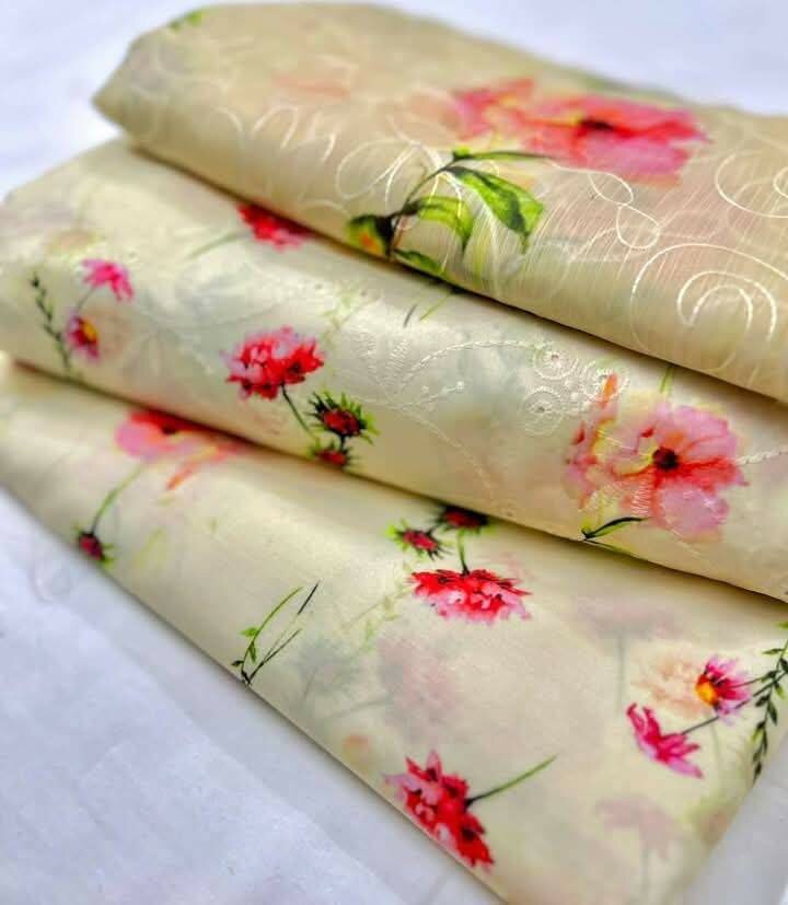 Printed lawn suit