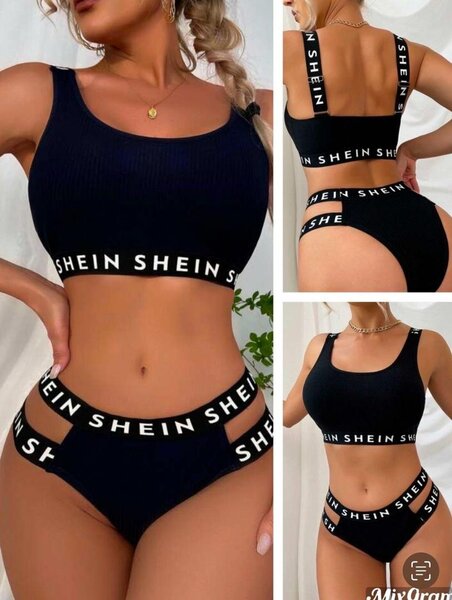 Ensemble lingerie sport noir