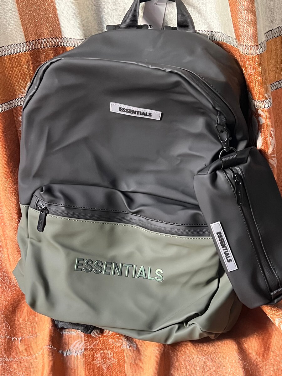 Essentials Black Backpack