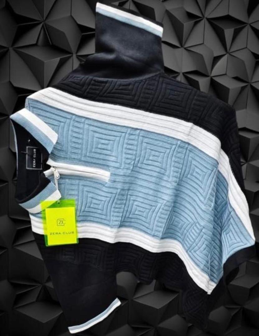 Poncho rayé moderne chic