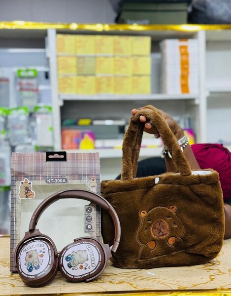 Casque Enfant avec Sac Peluche