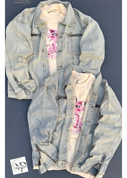 Veste en jean unisexe tendance