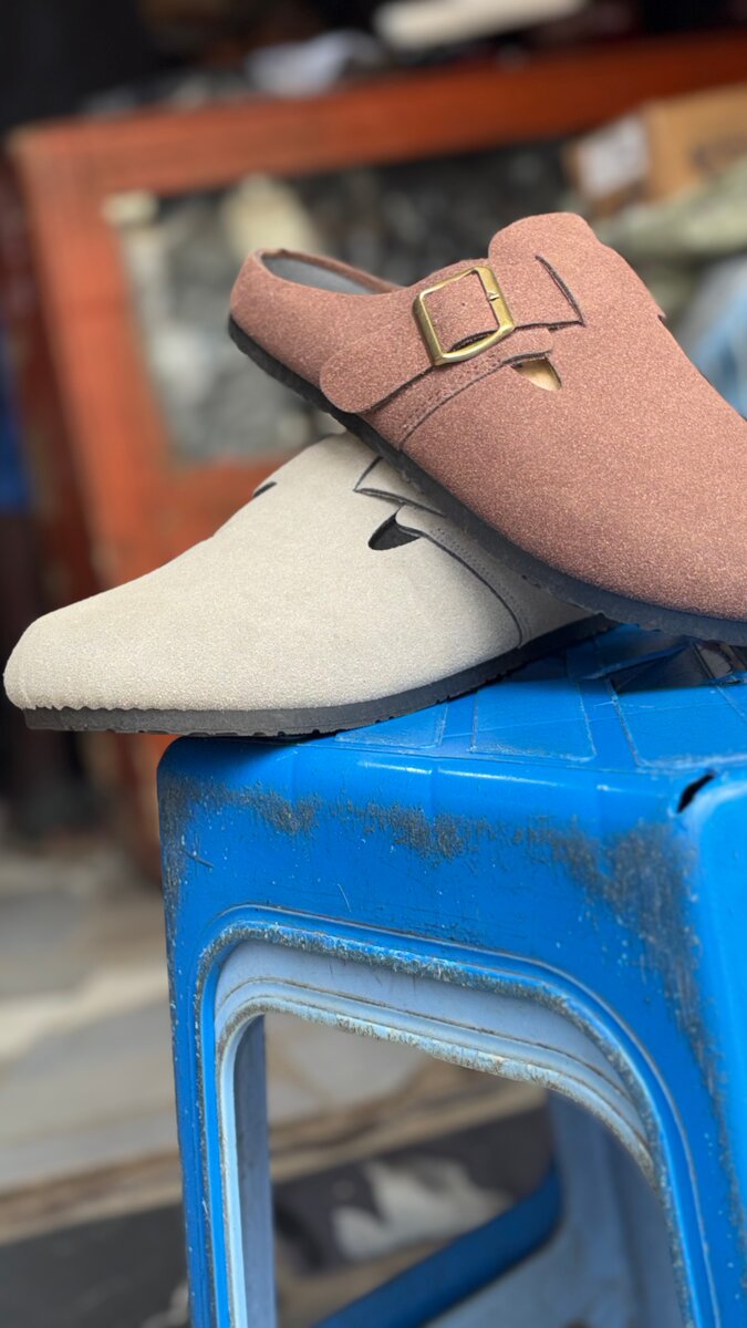 Sabots en daim confortables